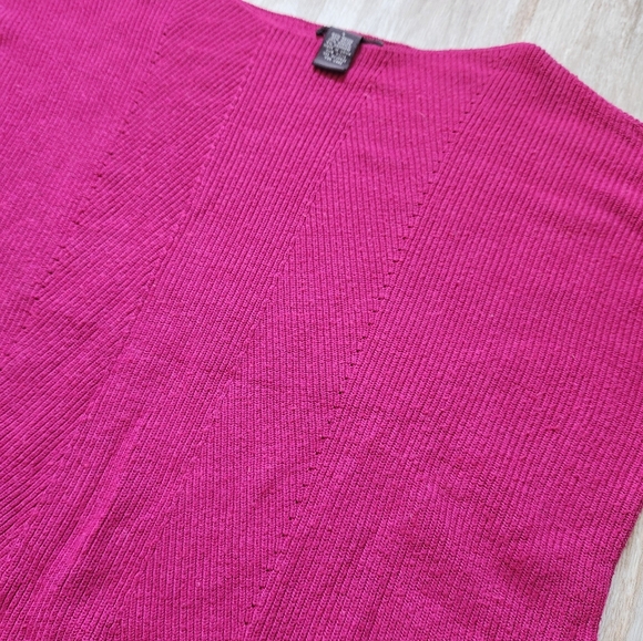 Chelsea & Theodore Purple Cashmere Blend Sweater Long Sleeve Round Hem Knit Sz L - Picture 2 of 9